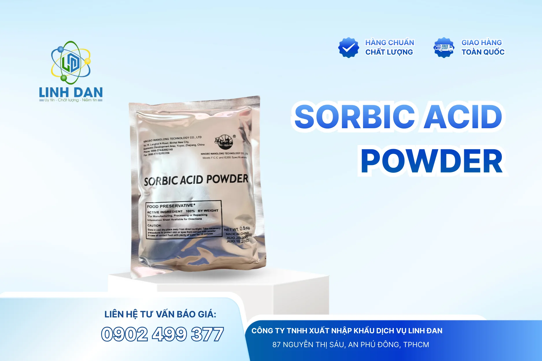 Acid Sorbic E200 là gì? Công dụng, ứng dụng & kinh nghiệm chọn dùng cho xưởng