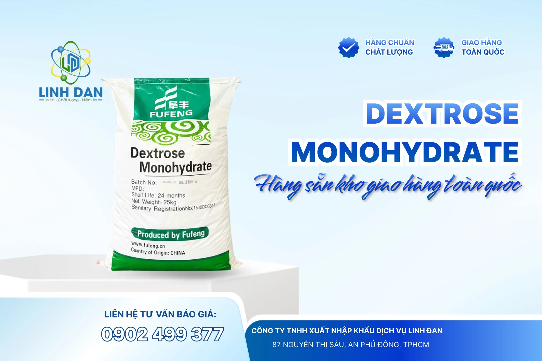 Dextrose Monohydrate hàng sẵn kho