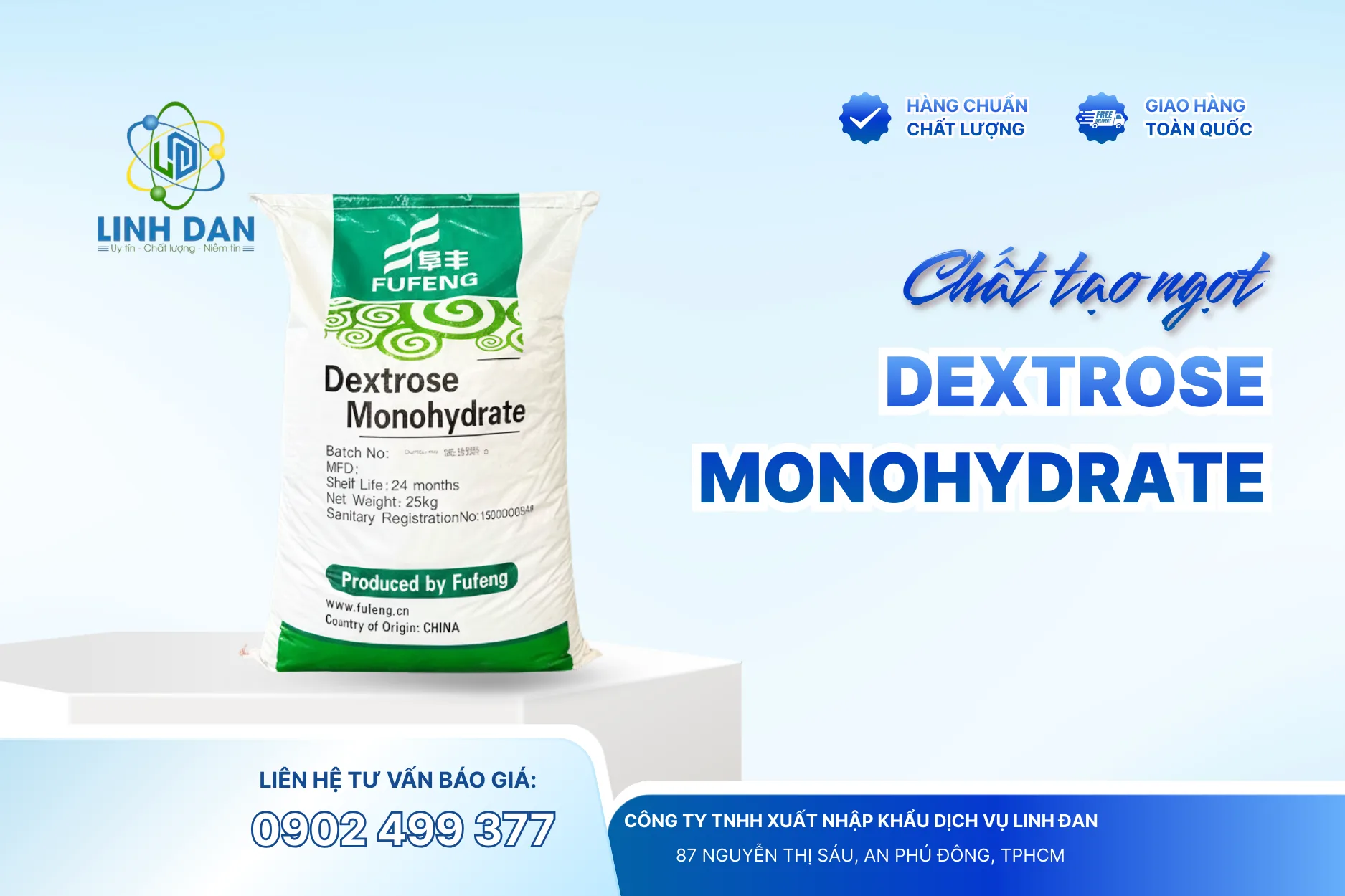 Dextrose Monohydrate nhập khẩu chính hãng