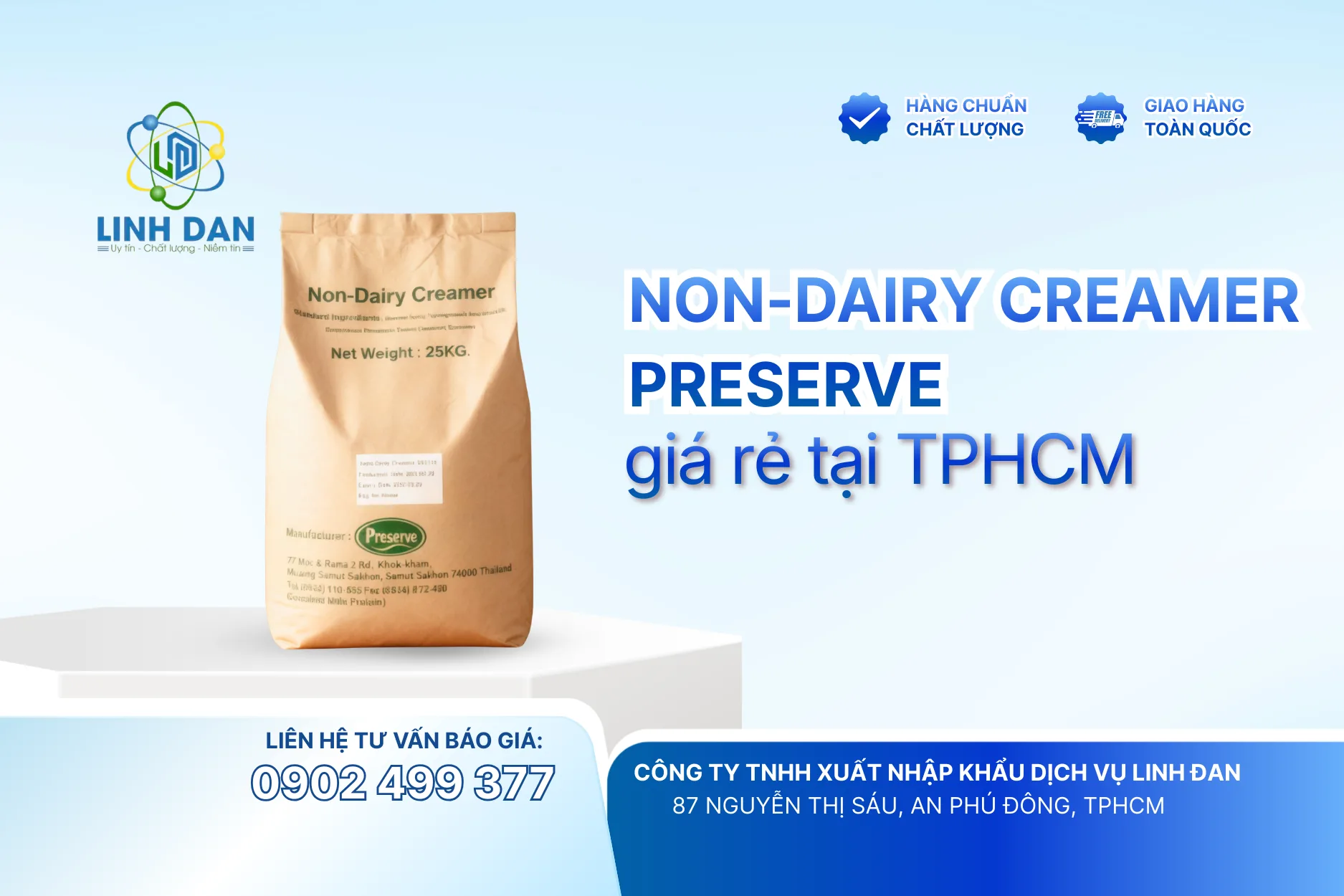 Bột Kem Không Sữa Presever Giá Rẻ Tại TPHCM – Nguyên Liệu Pha Chế Trà Sữa Được Ưa Chuộng