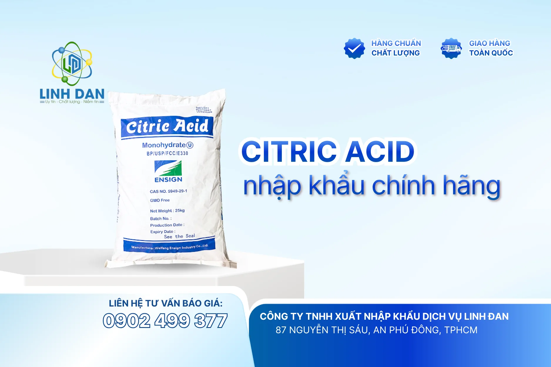 Citric Acid Nhập Khẩu Chính Hãng