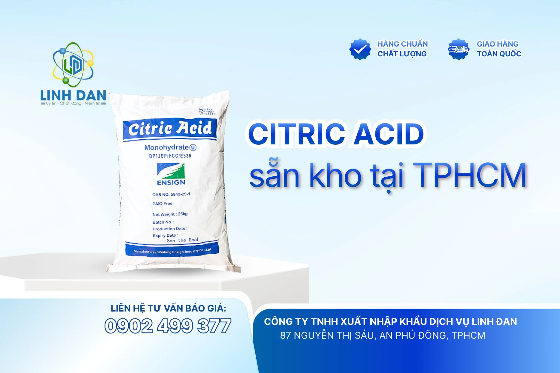 Citric Acid Sẵn Kho Tại TPHCM