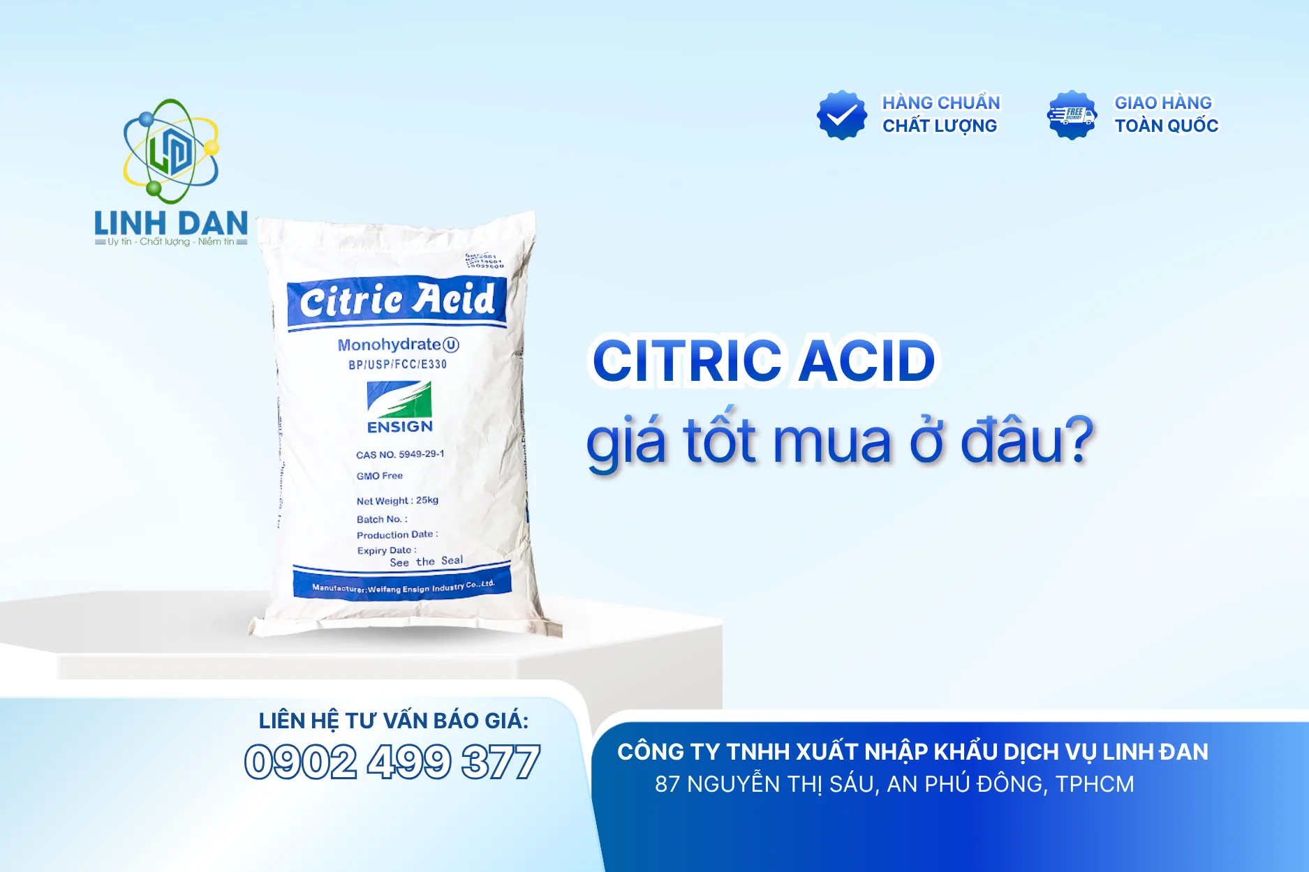 Citric Acid giá tốt tại TPHCM