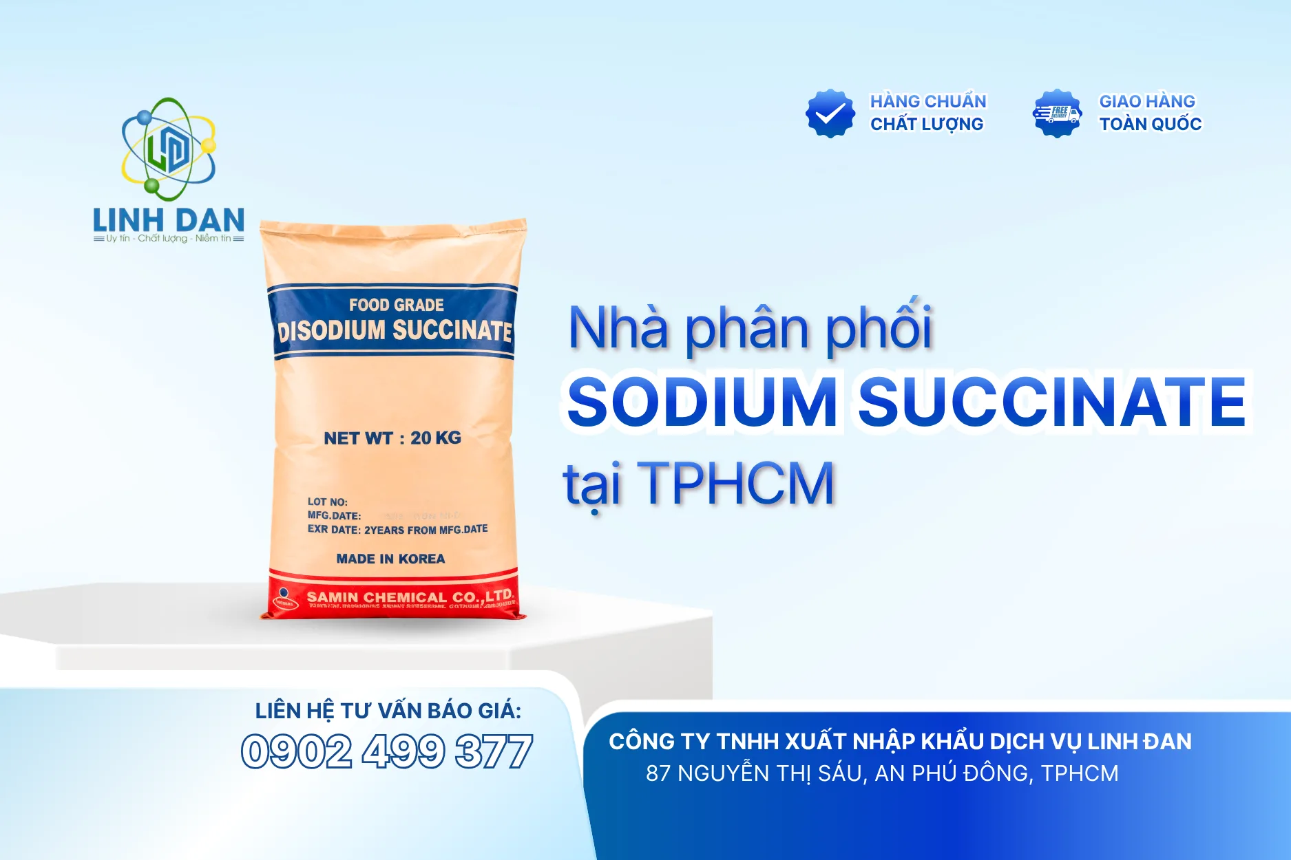 Nhà Phân Phối Sodium Succinate Tại TPHCM