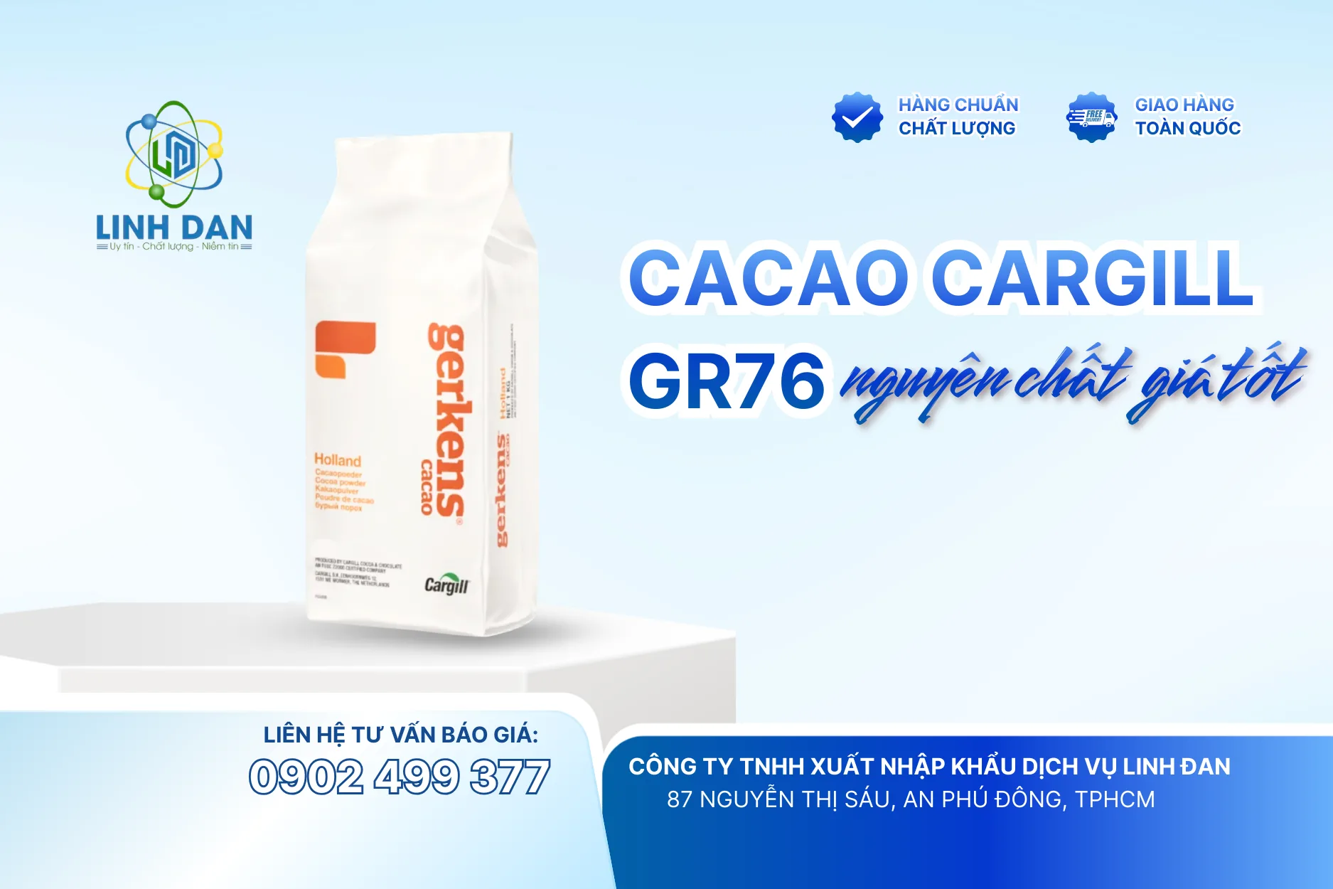 Cacao Cargill GR76 giá tốt toàn quốc
