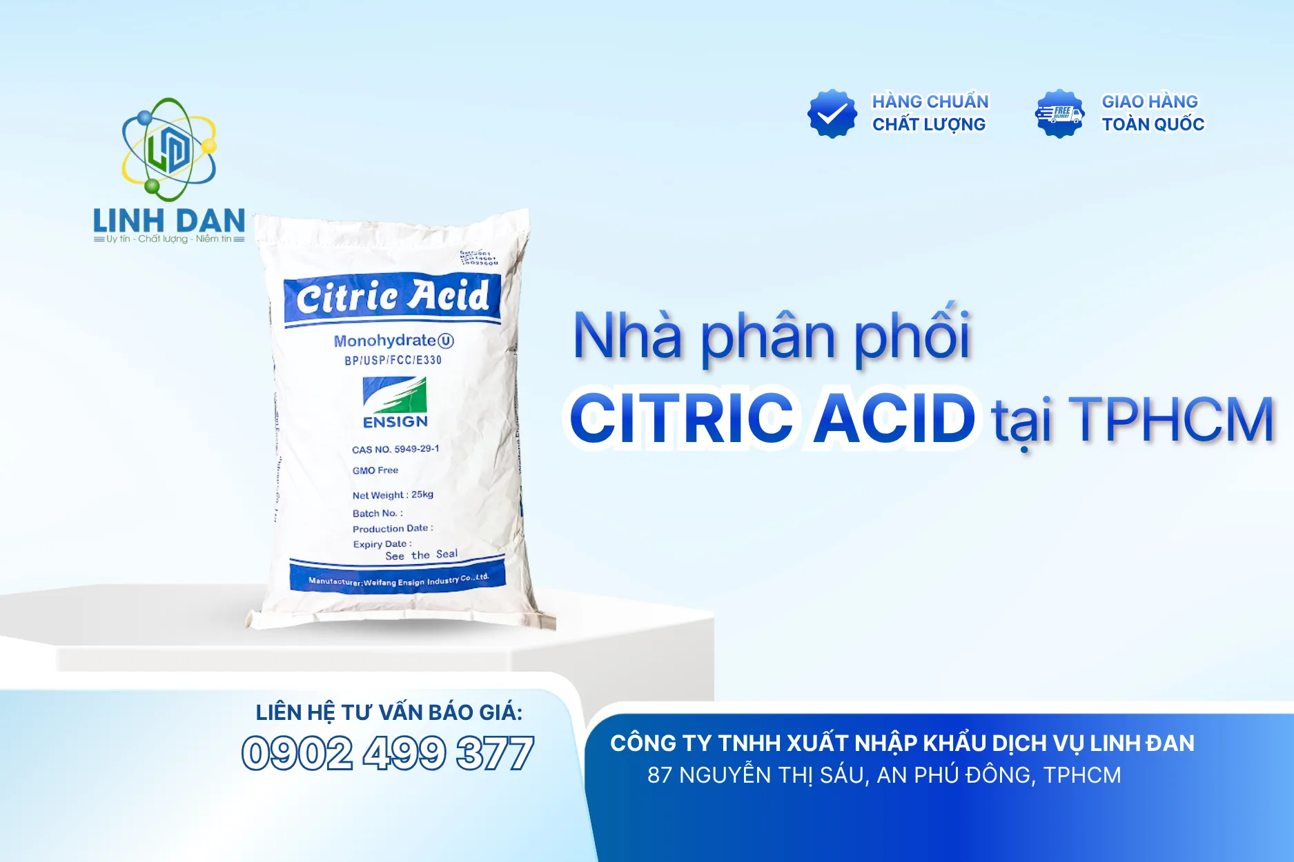 Nhà Phân Phối Citric Acid Tại TPHCM
