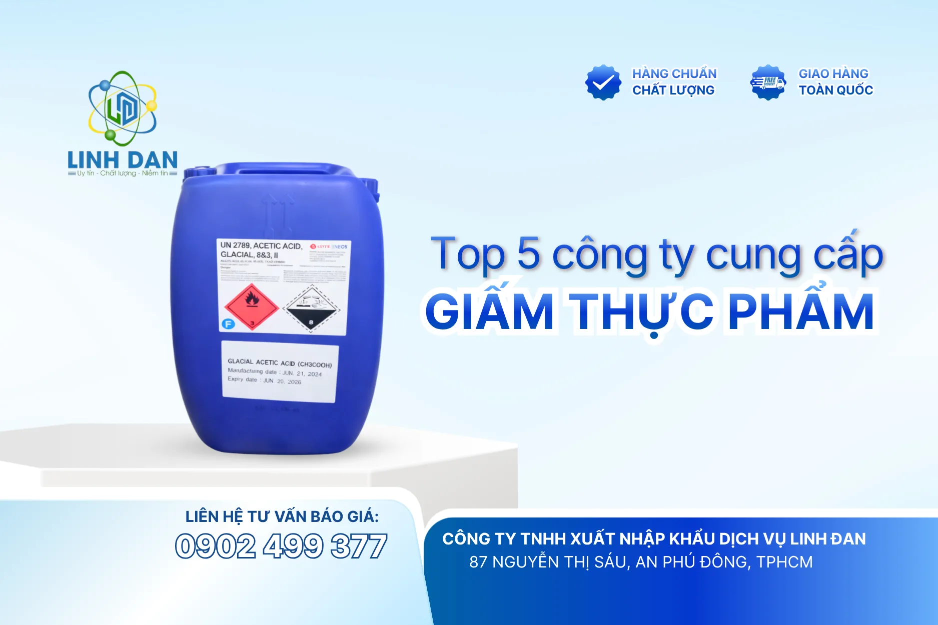 Top 5 Công Ty Cung Cấp Acid Acetic
