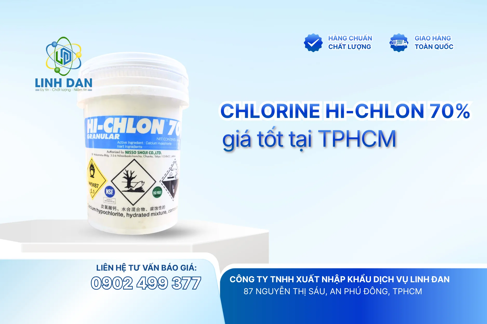 Chlorine Hi-Chlon 70% Giá Tốt TPHCM