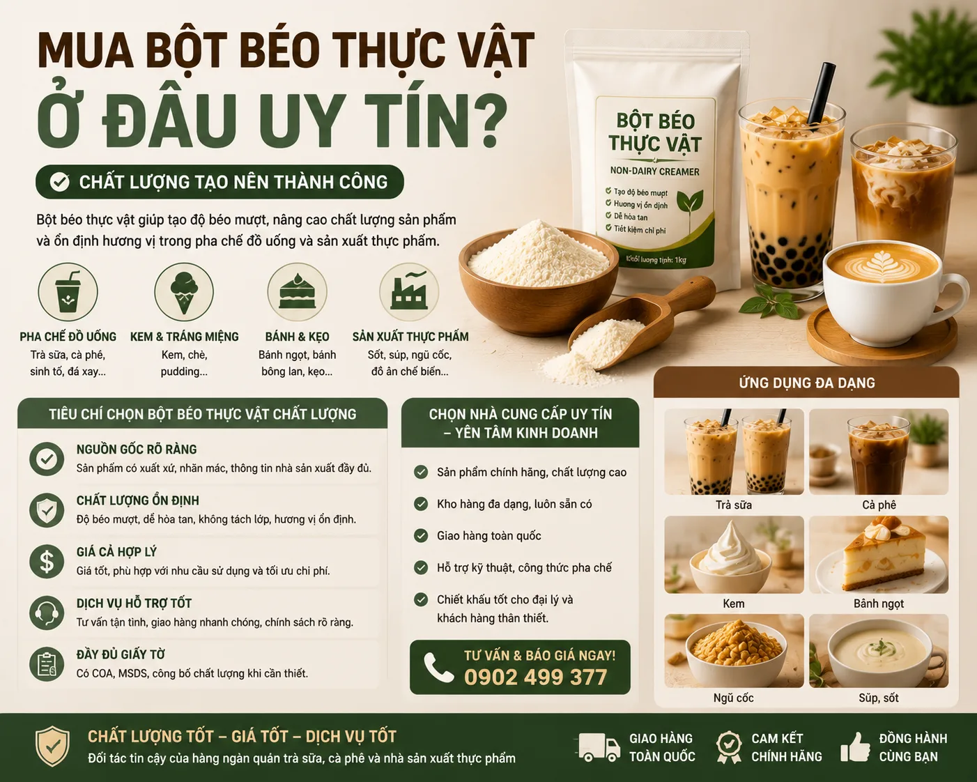 Mua Bột Béo Thực Vật Ở Đâu Uy Tín?