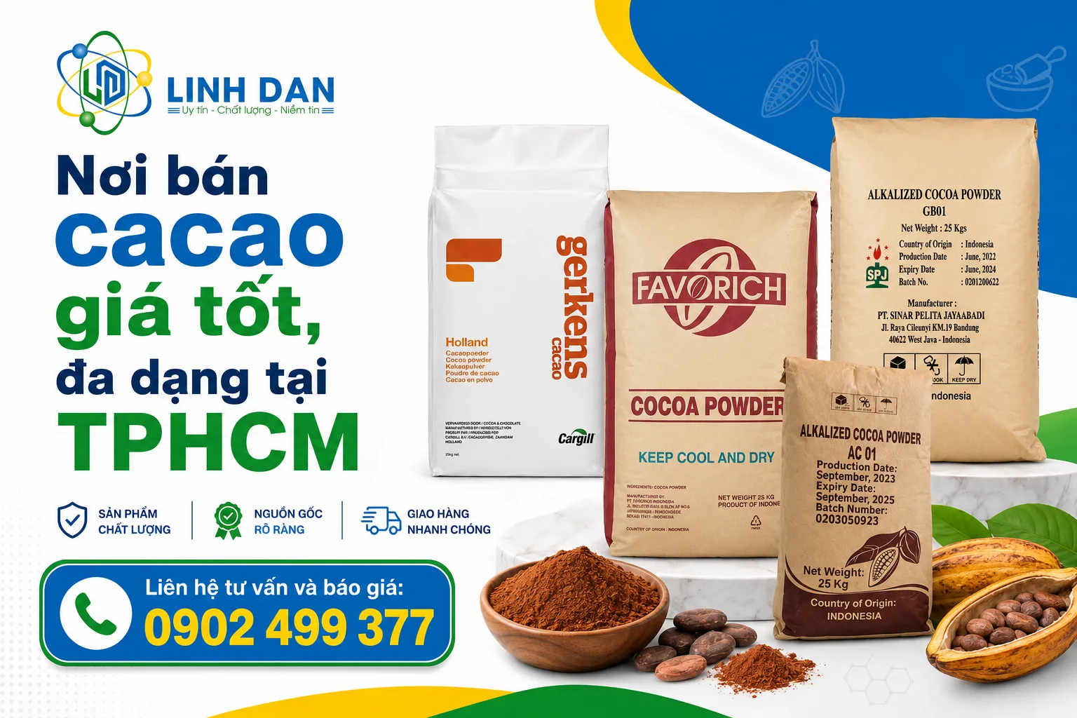 Nơi bán cacao giá tốt đa dạng tại TPHCM